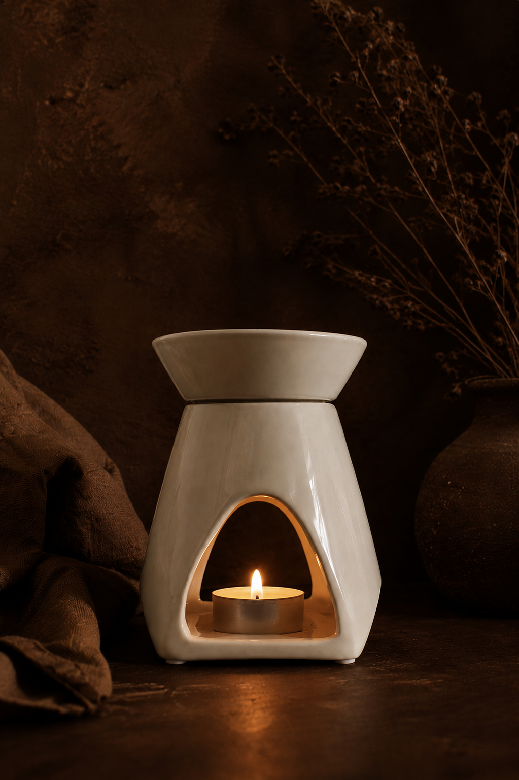 Cream Ceramic Wax Melt Burner